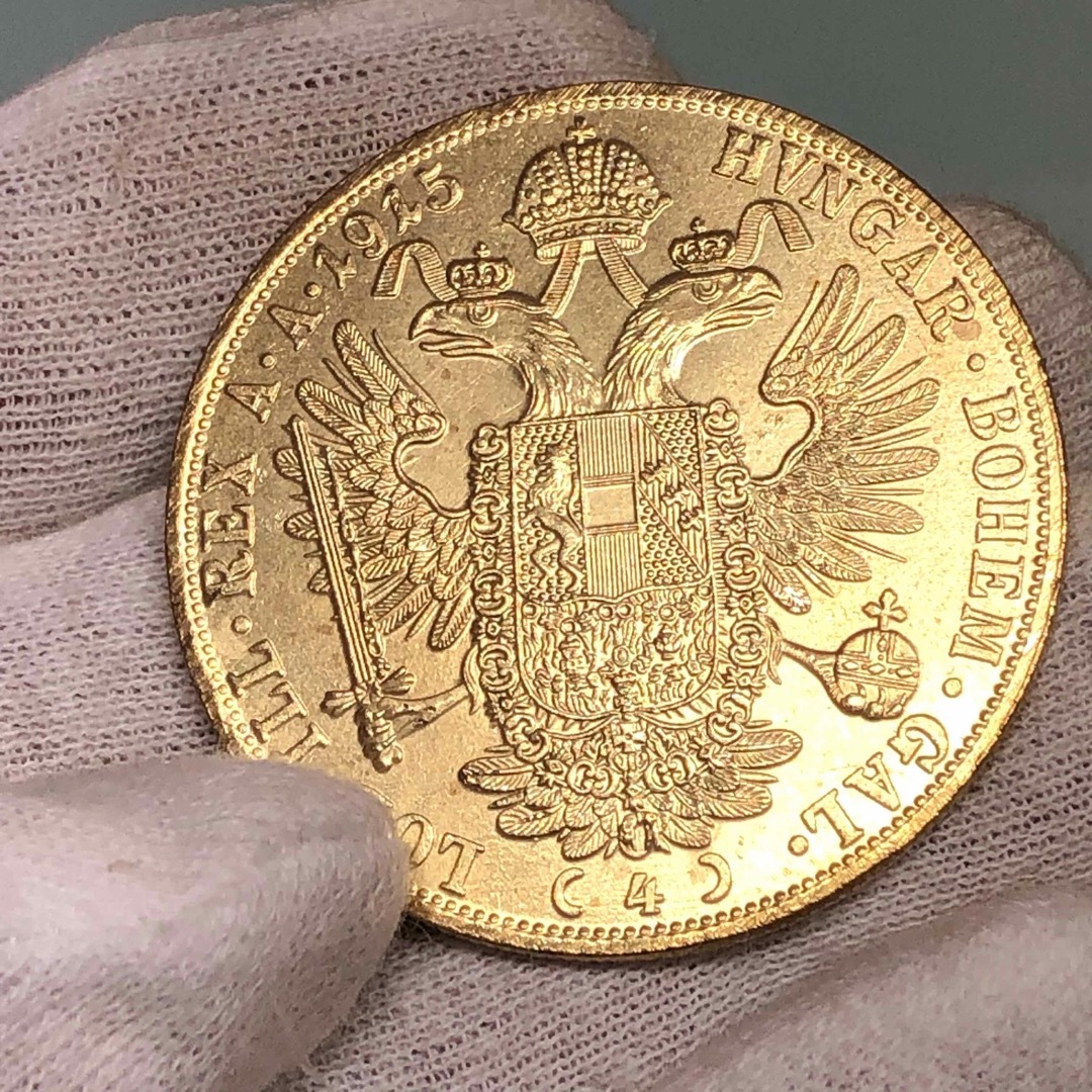 ショップ 古銭幣 オーストリアコイン 双頭の鷲 4ダカット金貨 フランツ
