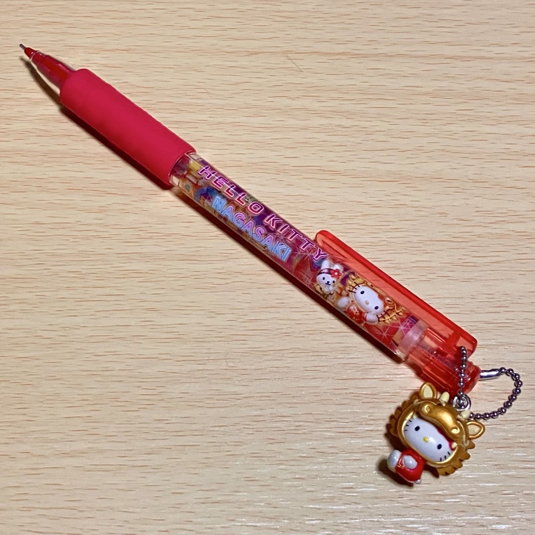 亀*様 【当時物】キティ バラチャーム付きシャーペン 2000年頃 未使用品 平