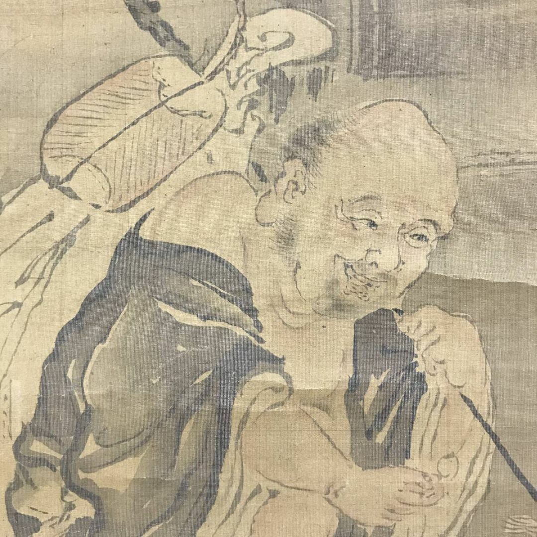 狩野探幽/寿老人図/人物/江戸前期/布袋屋掛軸A-32 狩野探幽⁄寿老人