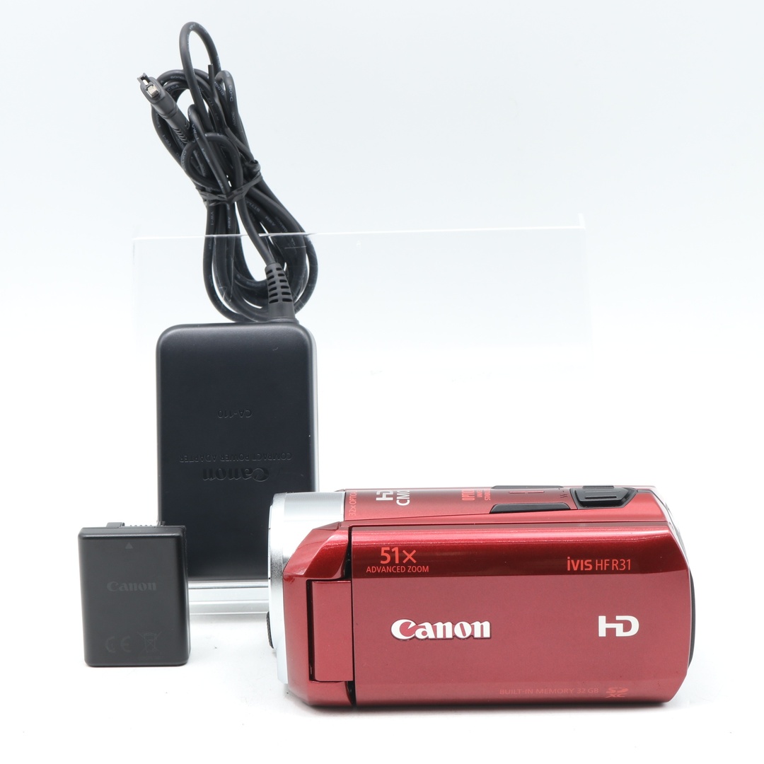 Canon フルハイビジョンビデオカメラ iVIS HF トップ M31 レッド
