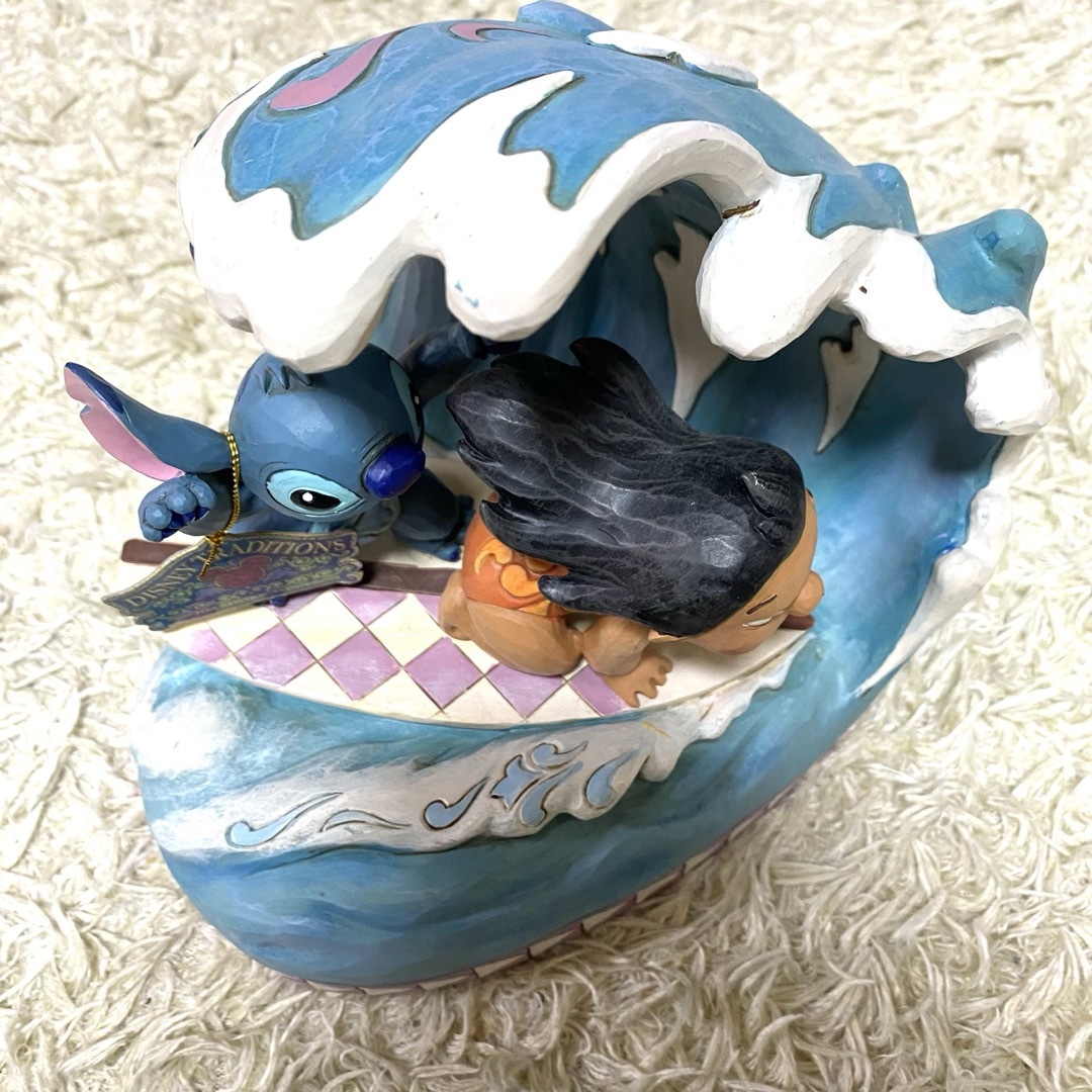 激レア】ディズニー限定 スティッチサーフィン ビッグ陶器製置物 激