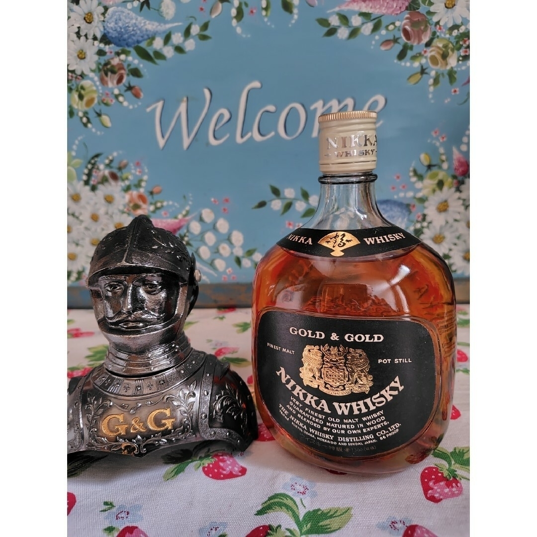 限定 箱あり】ニッカウイスキー G&G 白瓶 西洋甲冑 ウィスキー入って