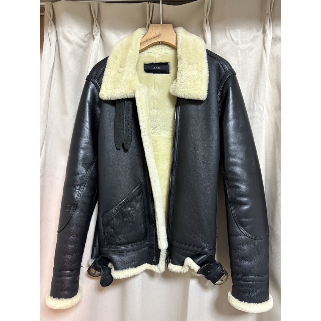 AKM ムートン レザージャケット 黒猫様専用※【AKM】ムートンレザー