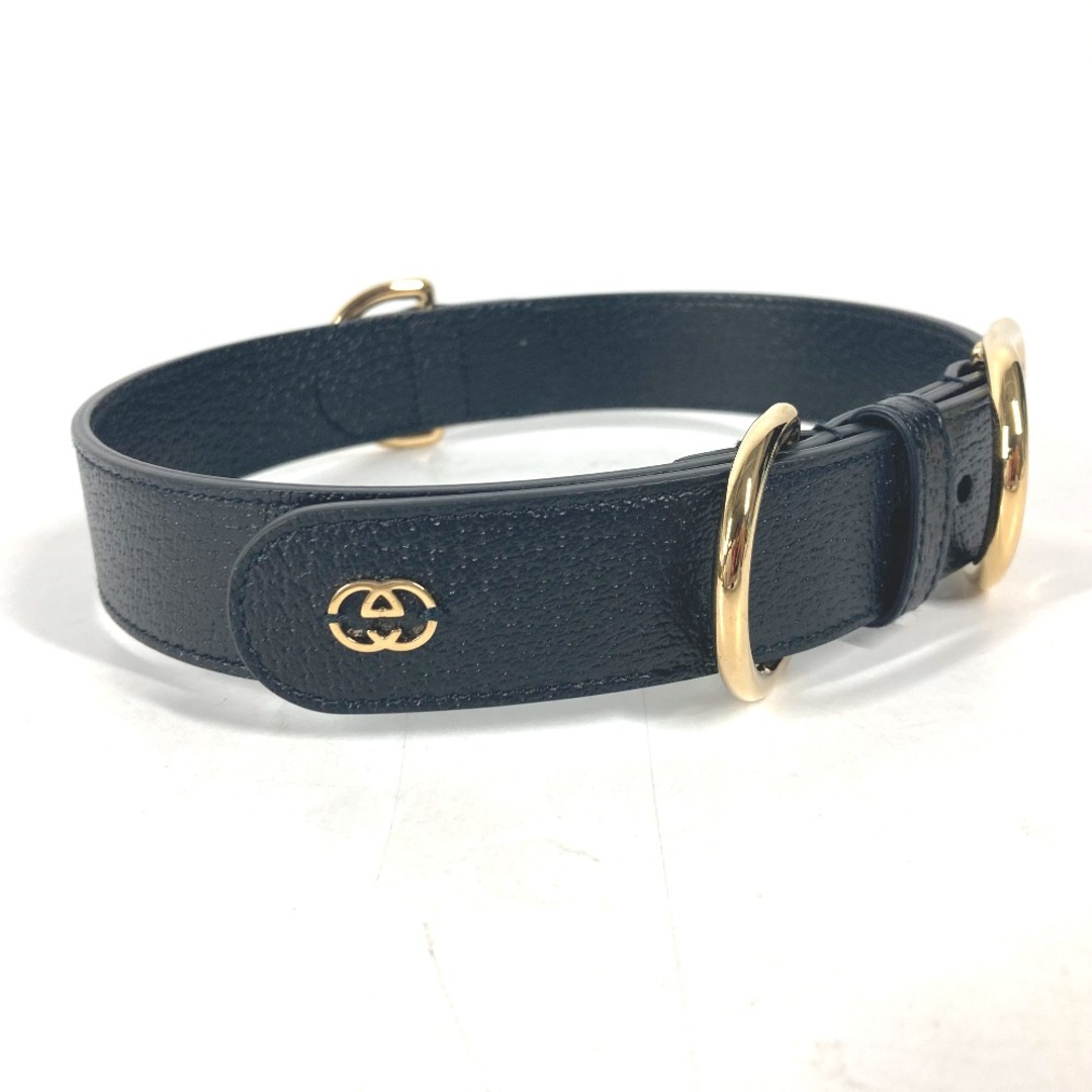 新品 GUCCI インターロッキングG ラージ ペット 愛犬 首輪 レザー L