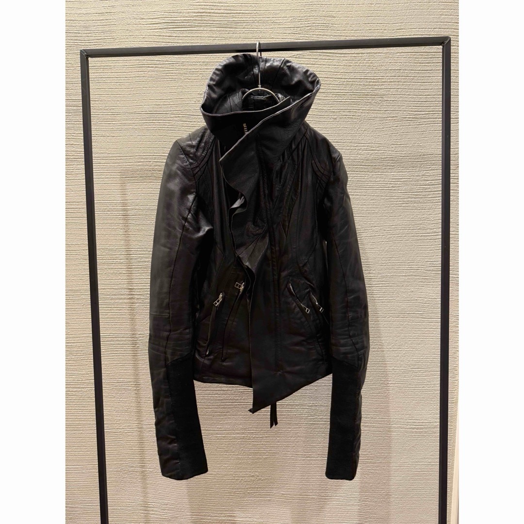 00s EKAM] シングルライダース レザージャケット S 羊革 ブラック