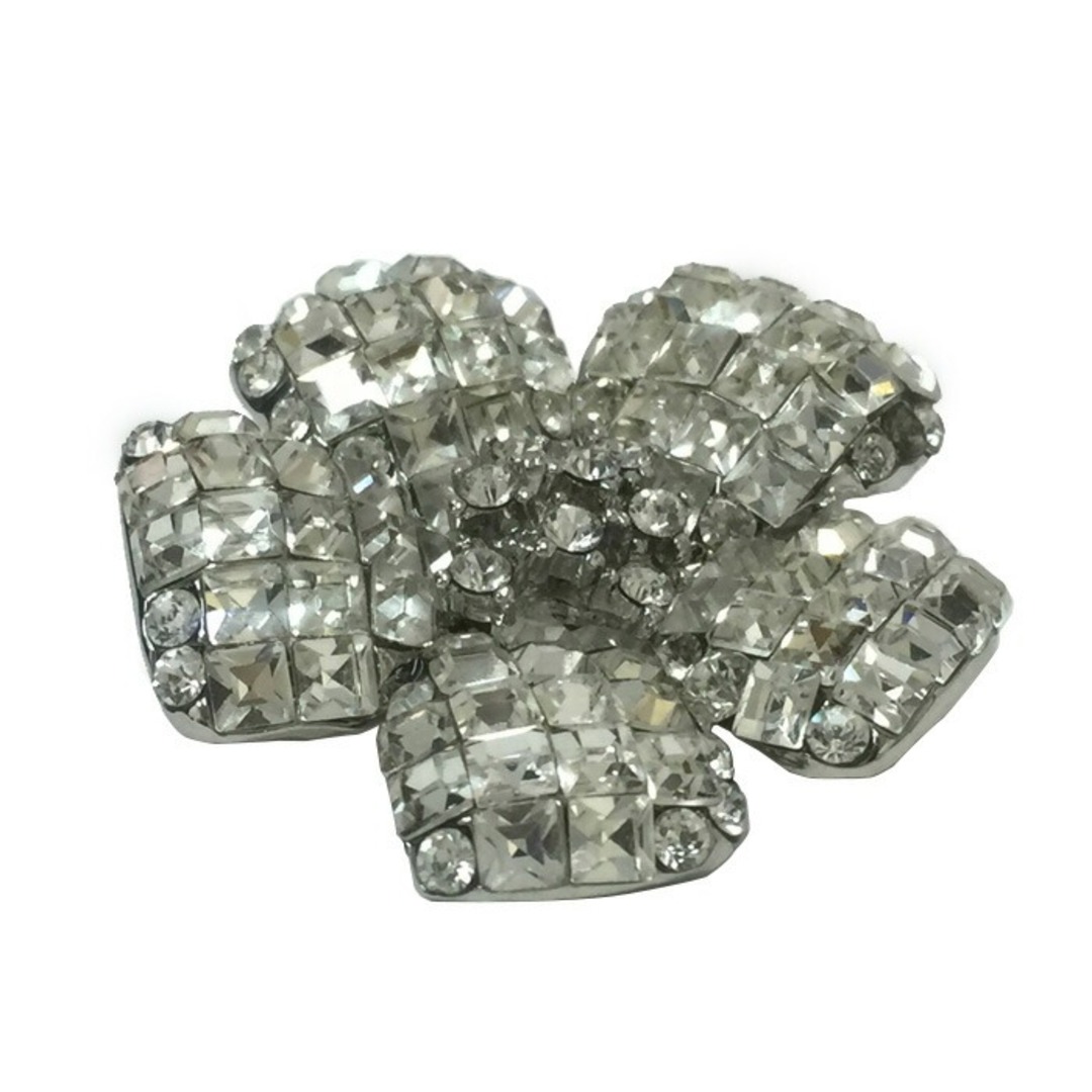 フォクシー FOXEY フラワーブローチ クリアストーン シルバー アクセサリー