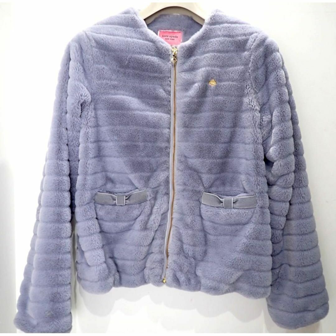 定価2.5万 美品 ケイトスペード キッズ ファー ジャケット コート 160