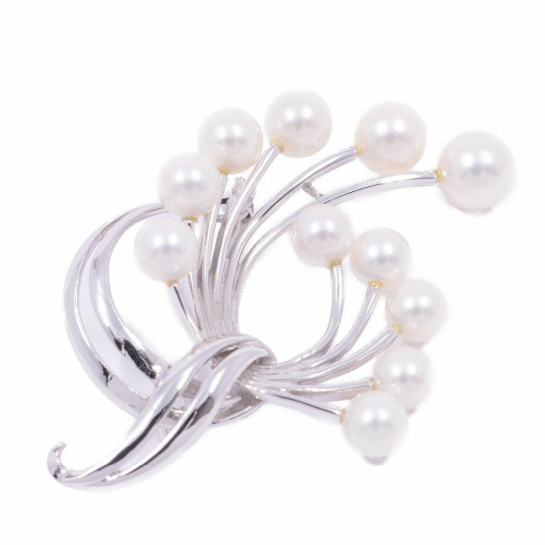MIKIMOTO ミキモト フラワーモチーフ ブローチ シルバー/パール11粒