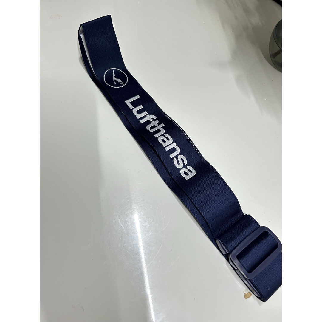 Lufthansa ルフトハンザ調整可能ラゲージベルト ダークブルー