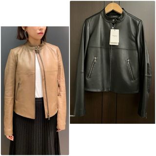 美品 theory セオリー シングルライダースジャケット 牛革 XXL