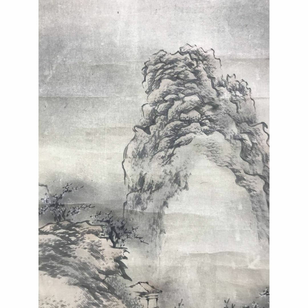 模写/田能村直入/山水図/山水人物図/春景山水図/掛軸/名家伝来/AH-721