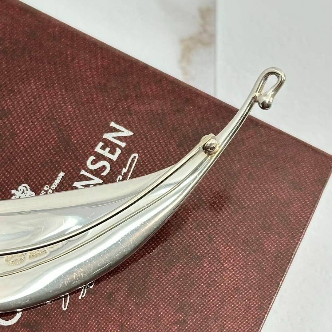 美品ジョージジェンセン プリュム羽リーフブローチ 391 TORUN