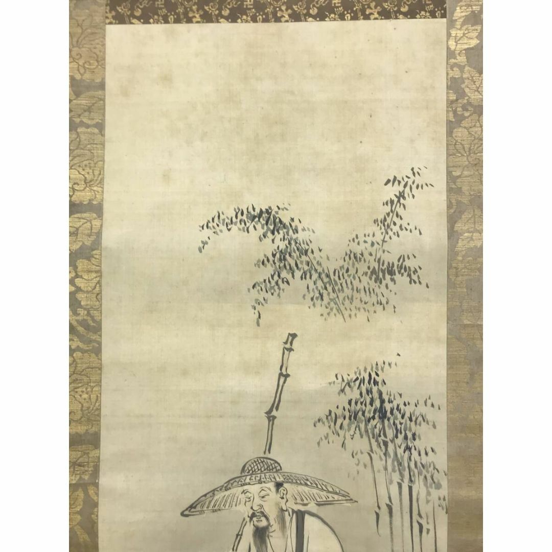 模写/狩野探幽/東方朔図/人物図/掛軸☆宝船☆AH-654 模写⁄狩野