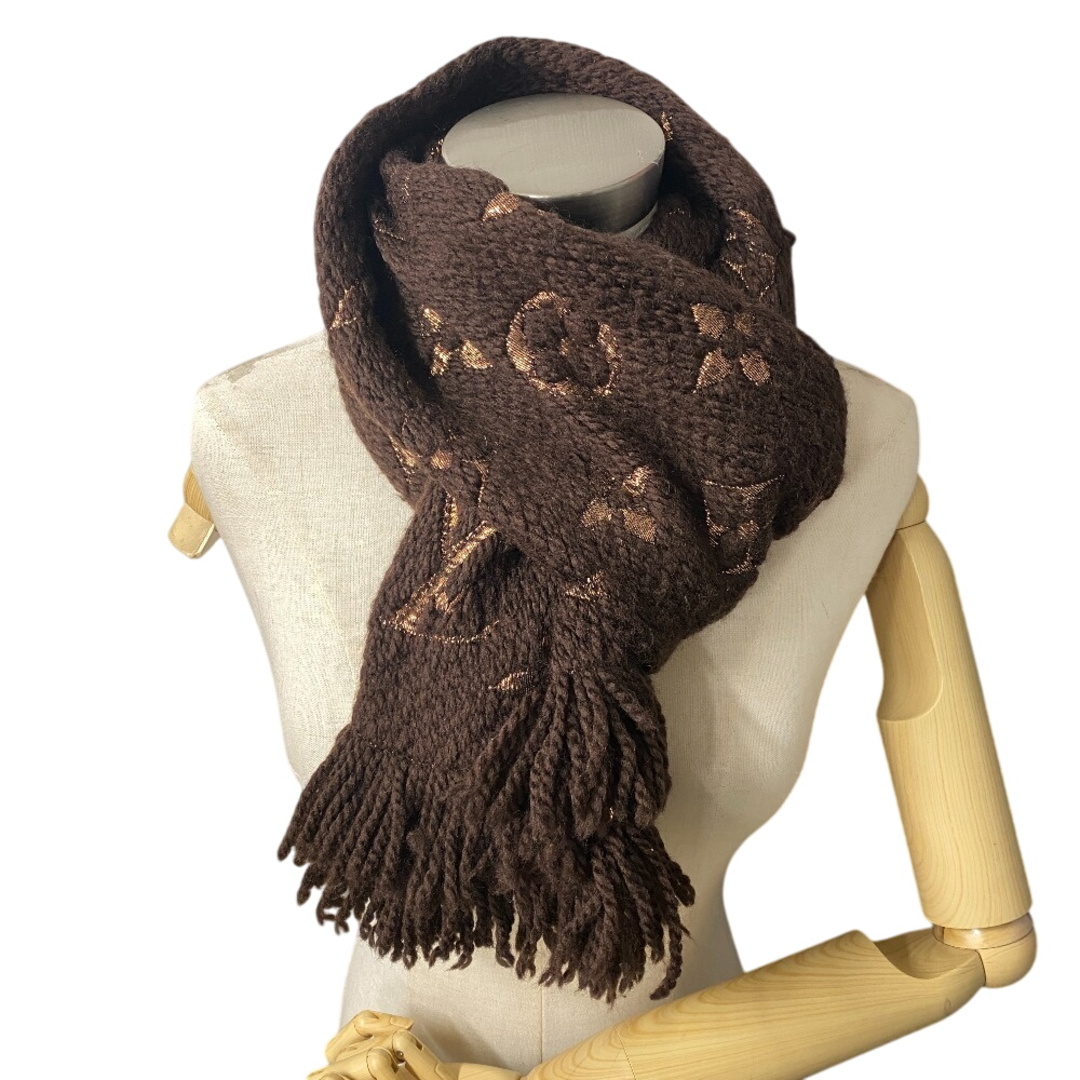 LOUIS VUITTON マフラー ブラウン/ゴールド