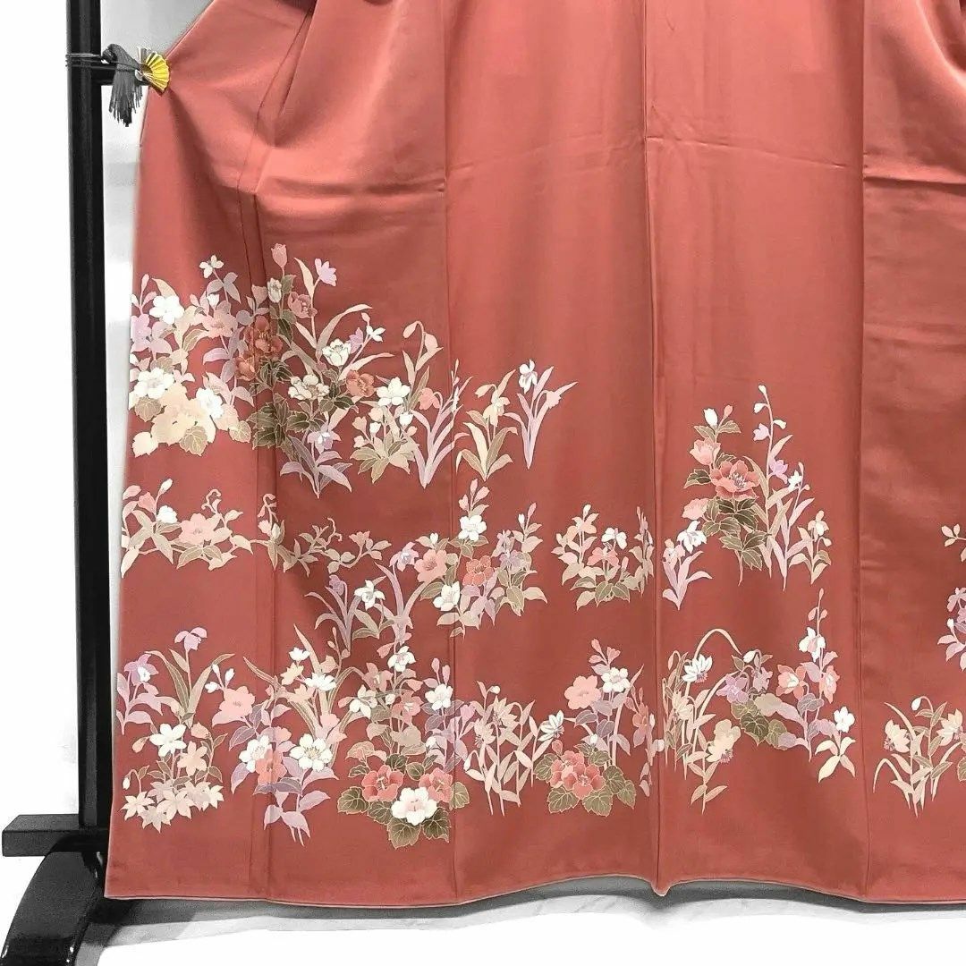 振袖金彩牡丹花模様蝶ワインレッド成人式 晴れの日 着物 052a p