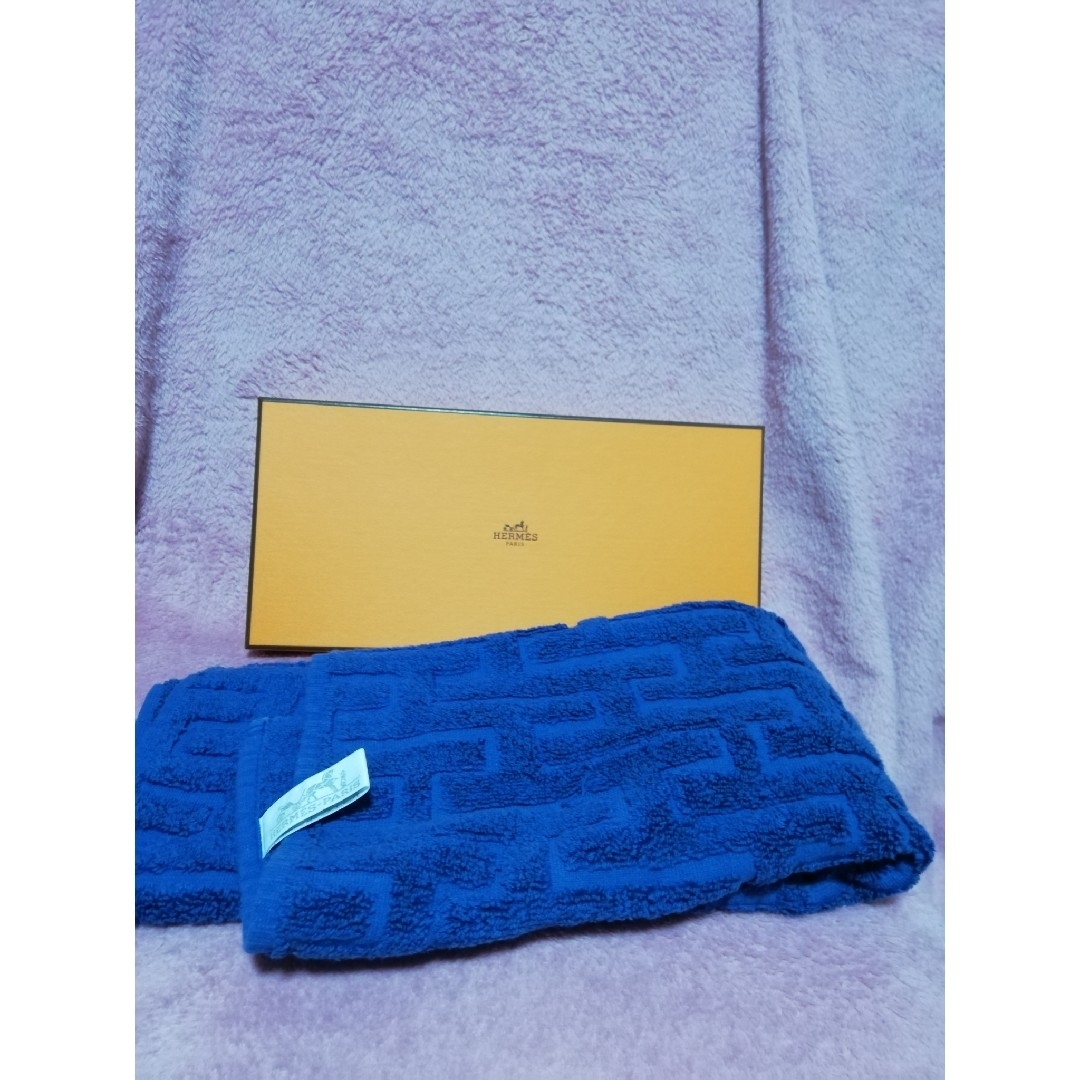 HERMES タオル ネイビー