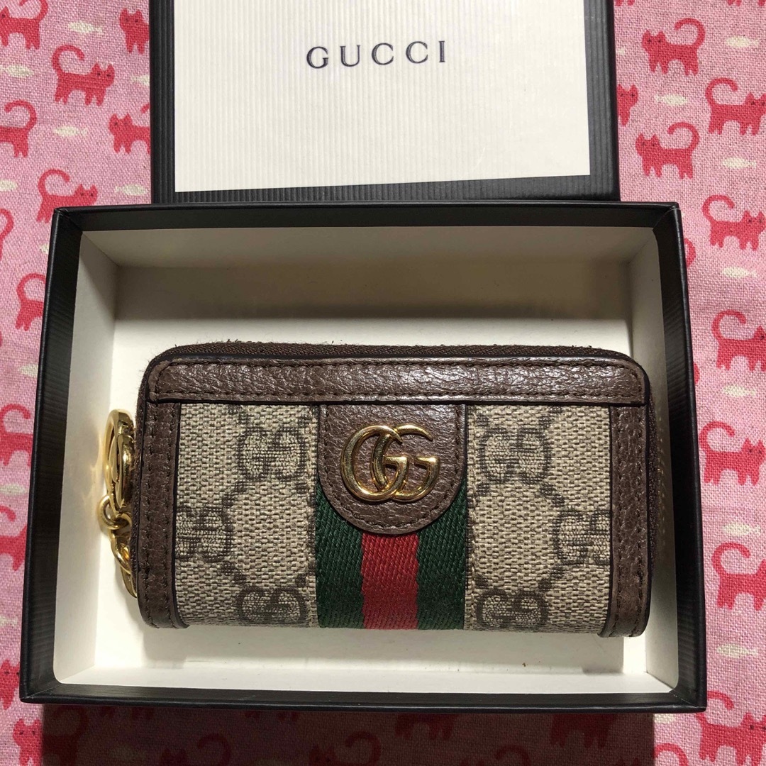 GUCCI 工場 キーケース GUCCI(グッチ) / キーケース/レザー/BLK/無地