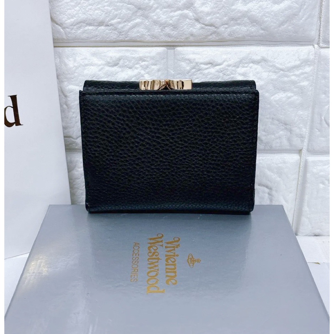 オーブ ヴィヴィアン・ウエストウッド 三つ折財布 ブラック 美品