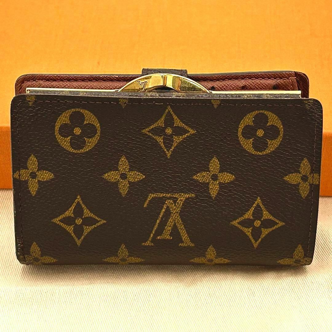 2845 ルイヴィトン モノグラム 二つ折り財布 ヴィエノワ がまくち ルイ