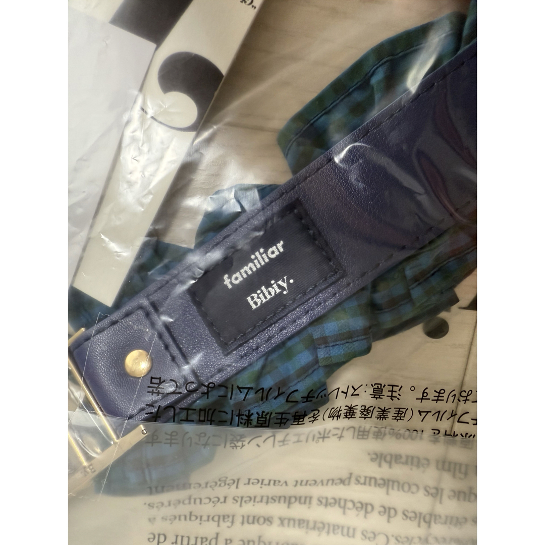 新品♡bibiy familiar ファミリア ハンドストラップ 青 新品♡bibiy