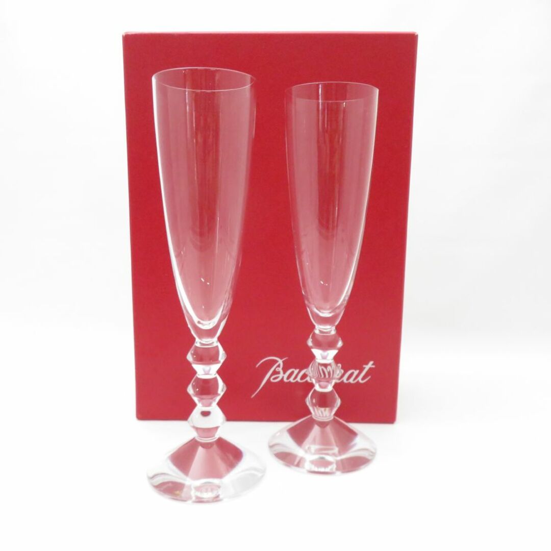 Baccarat クリスタルバカラシャンパングラス フルート 2個セット 箱