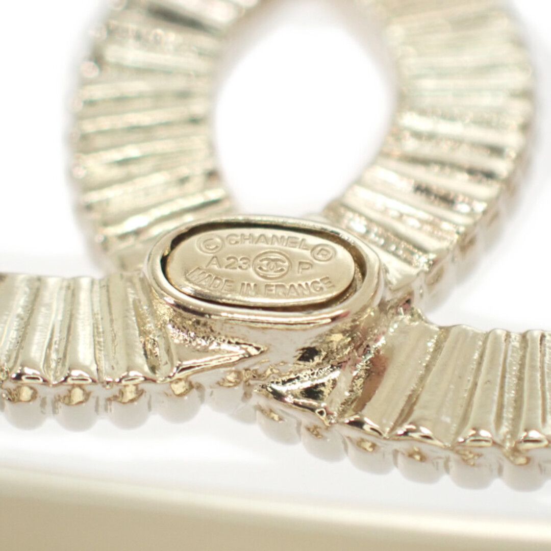 中古】シャネル CHANEL CCスクエア ブローチ GP メタル クリスタル