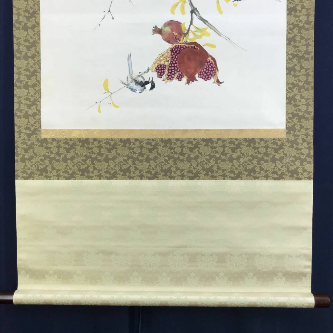 複製/野々内良樹/鳥花遊禽図/工芸/リトグラフ/桐共箱付/布袋屋掛軸HE