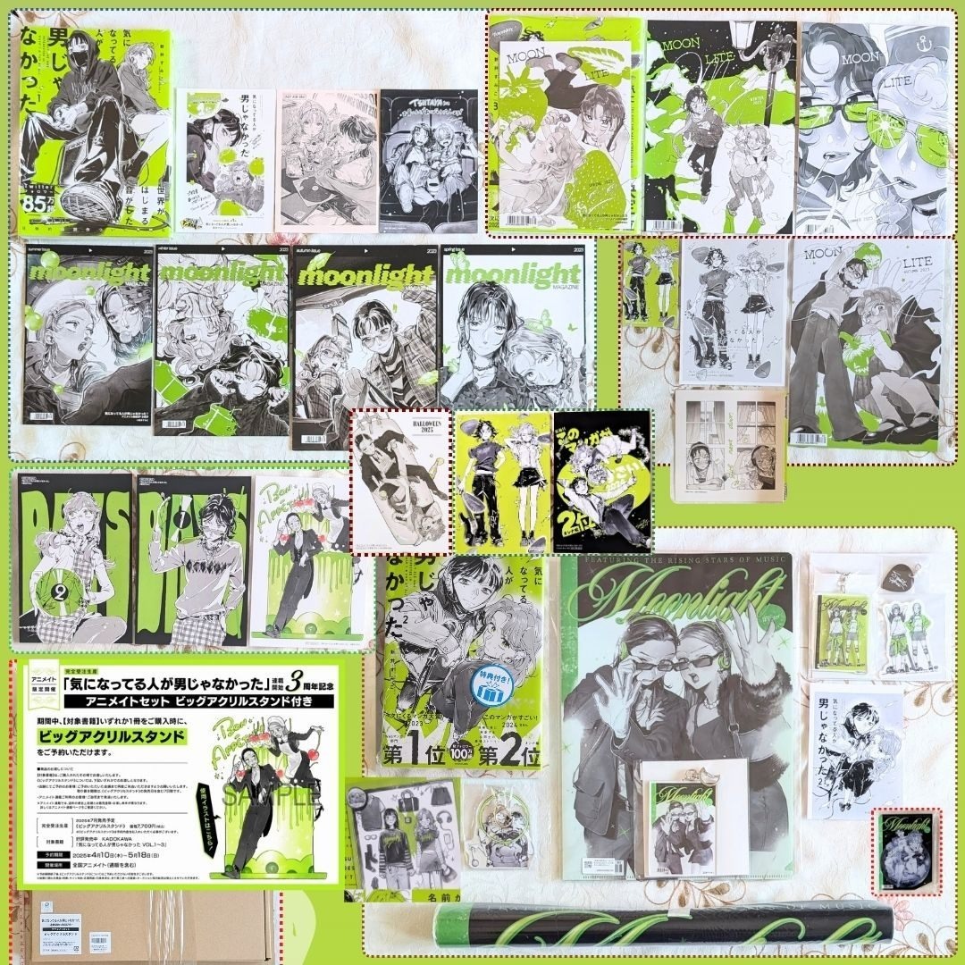 全巻初版 気になってる人が男じゃなかった1～3巻 小冊子グッズ特典