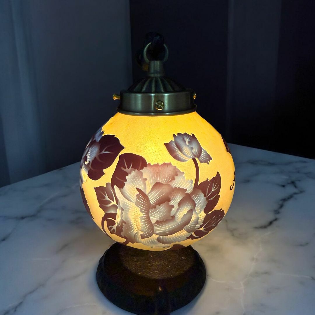 エミールガレ風 高さ23㎝ レプリカ 吊りランプ アンティーク調の通販