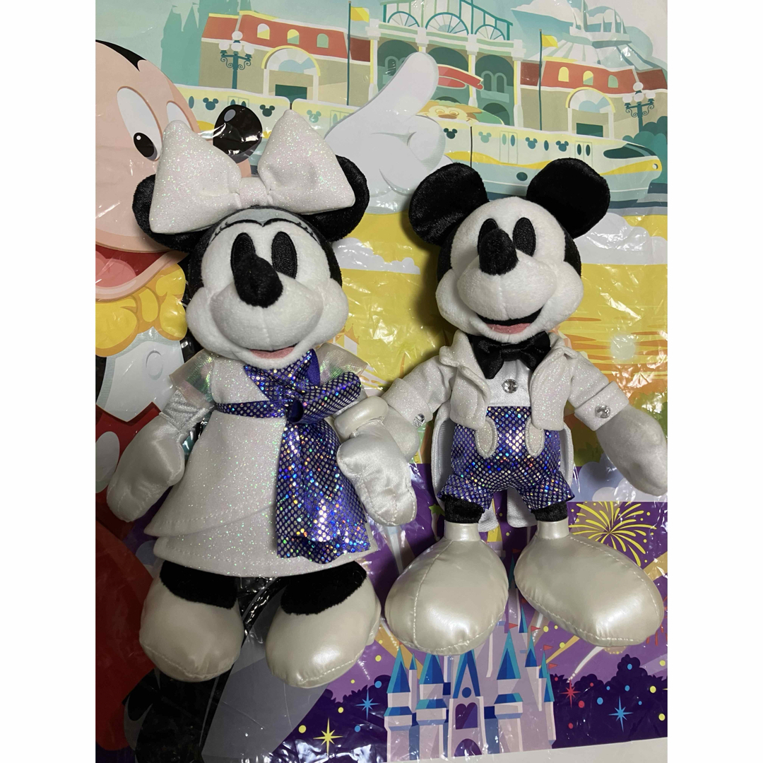 ディズニー 100周年 ぬいぐるみバッジ ミッキー ミニー ぬいば