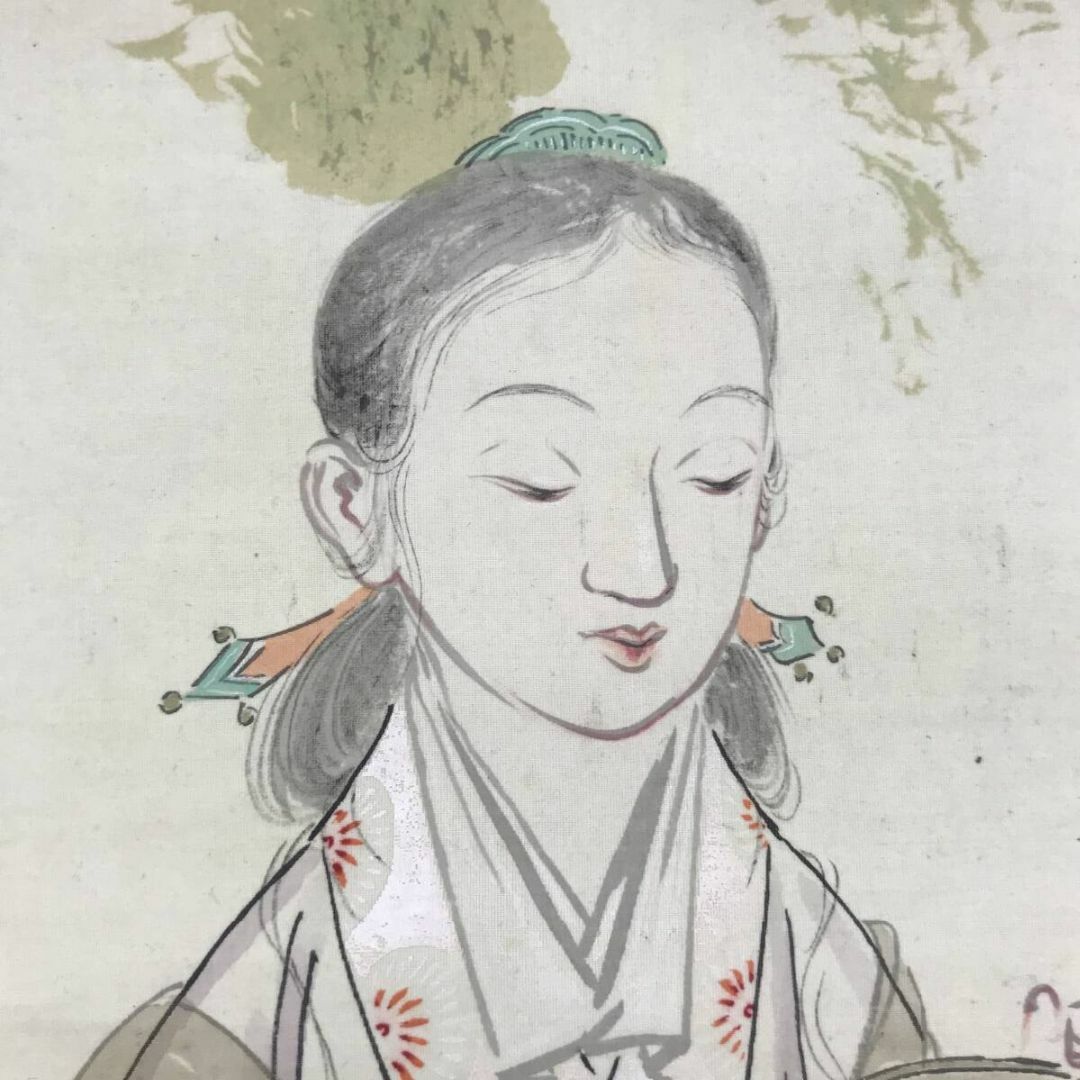 模写/鳳鳴/元録美人画/布袋屋掛軸HD-204 模写/鳳鳴/元