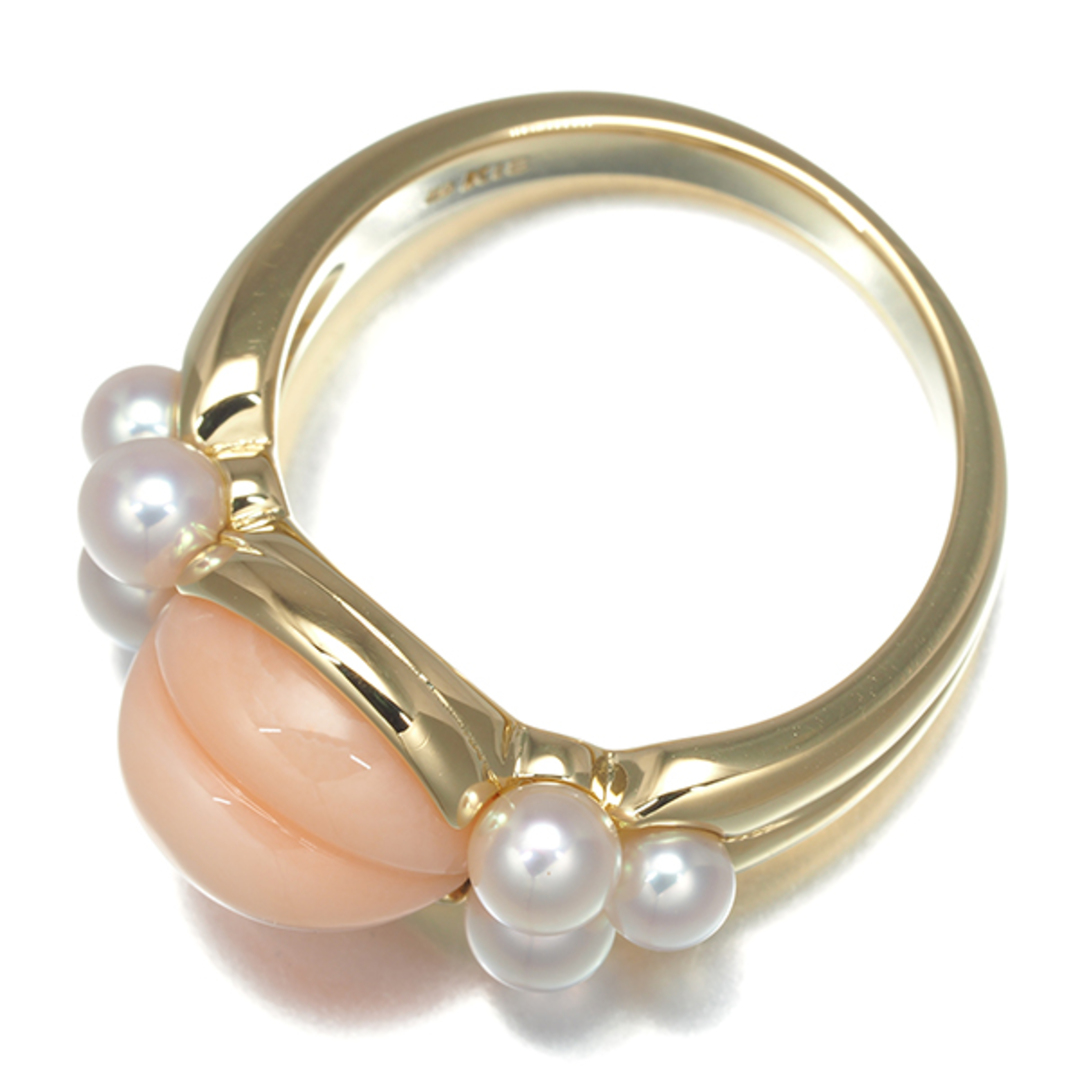 御木本(ミキモト) K15帯留 サンゴ•パール