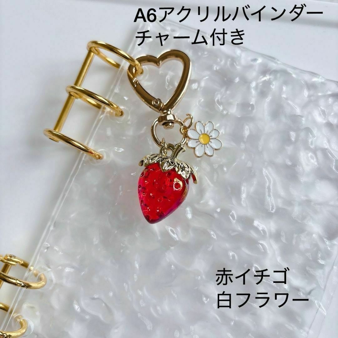 韓国製アクリルバインダーいちごA6貯金SAVING レジン バインダー A6