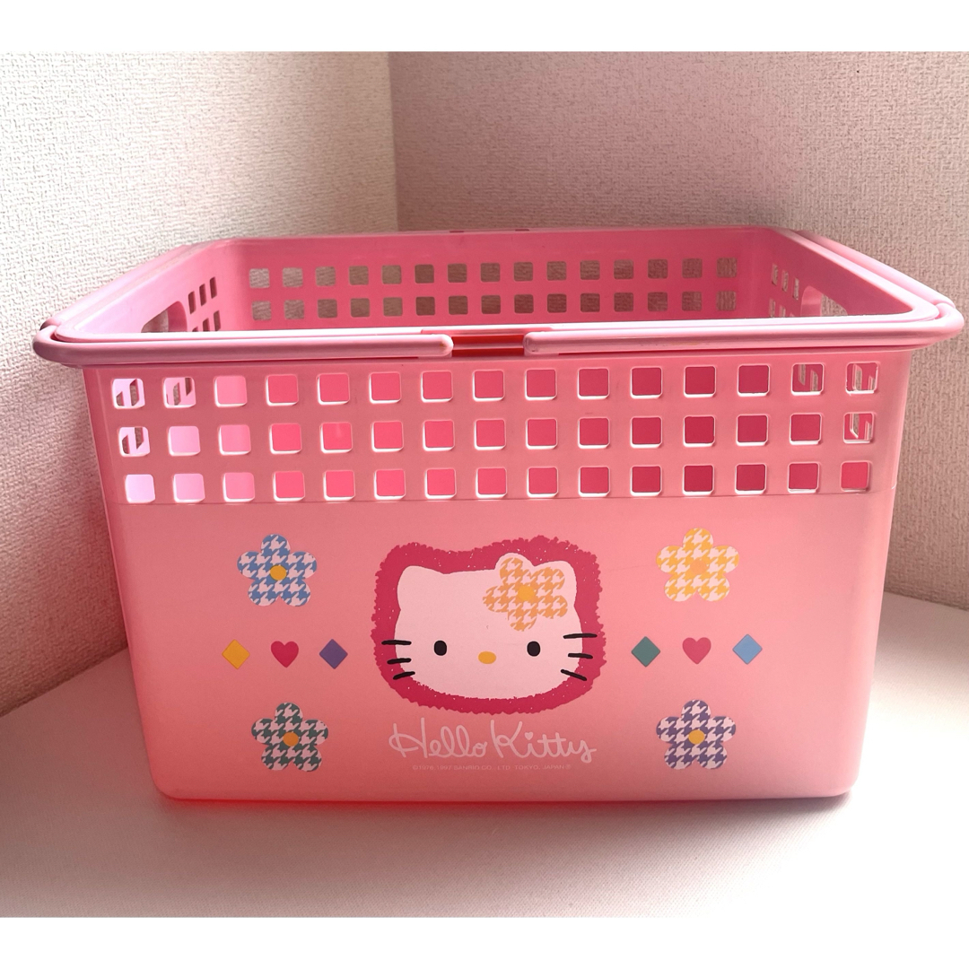 希少】サンリオ ハローキティ 収納バスケット 1998年当時発売 希少