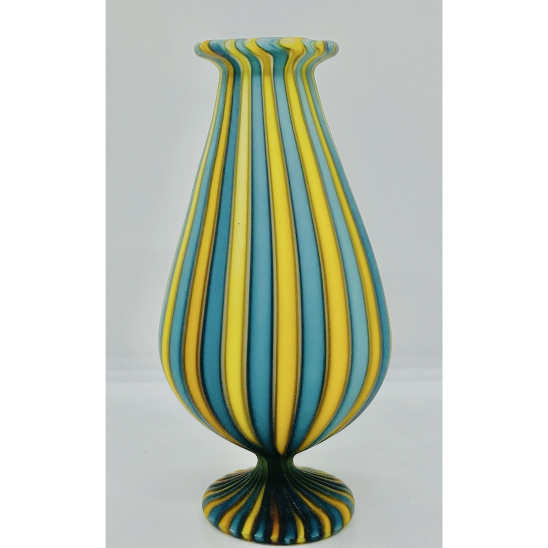 本物保証藤田喬平 手吹 花瓶 共箱 栞 美品 高さ22㎝大きめ 本物保証