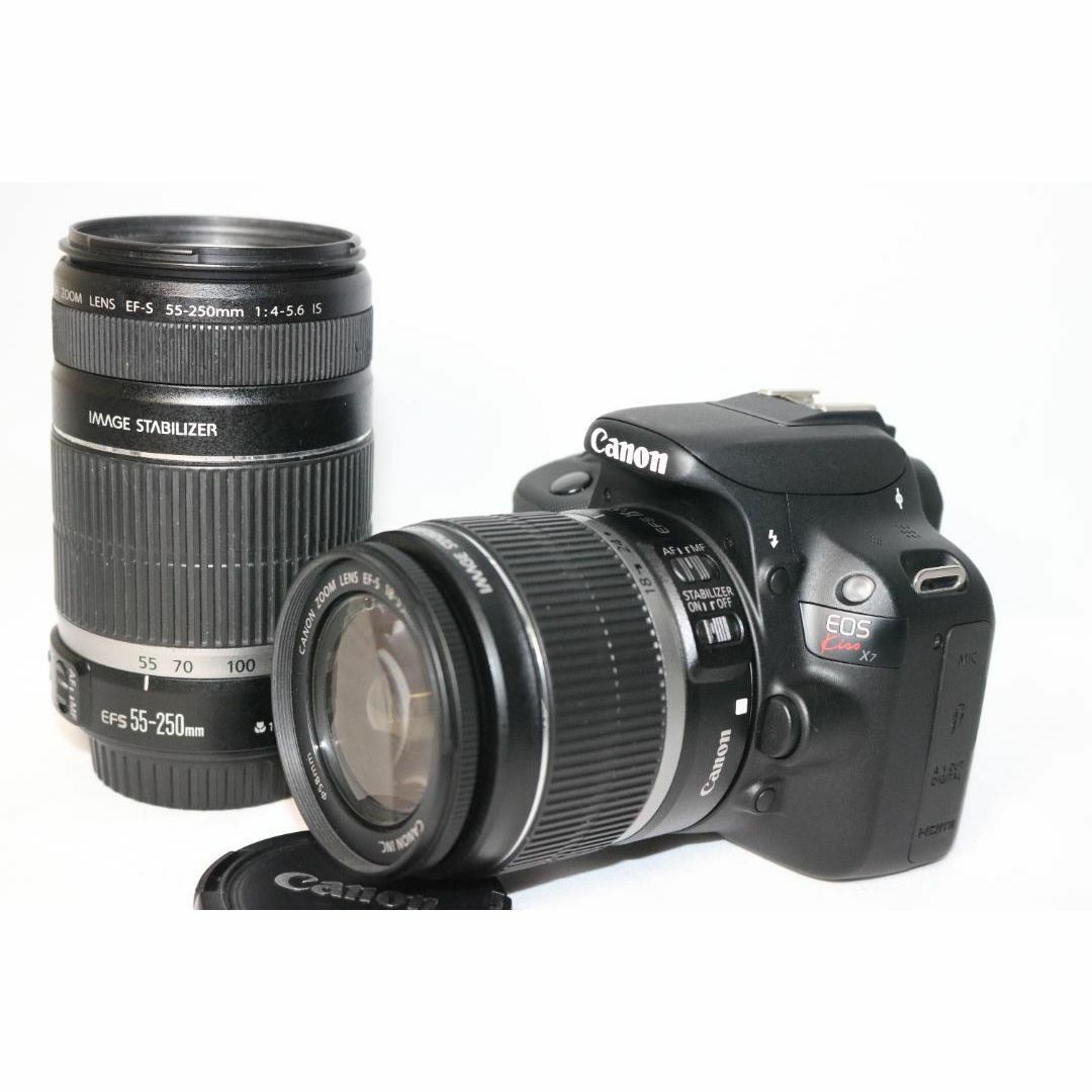 ⭐Canon Kiss X7 新品級⭐望遠レンズセット⭐S回数922回 一眼レフ