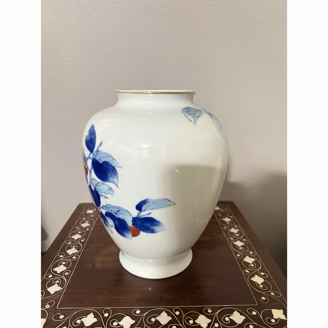 深川製磁 柿文花瓶