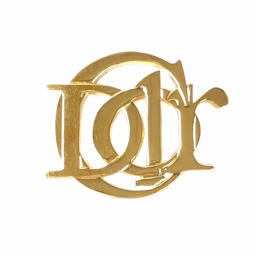 Christian Dior クリスチャン・ディオール ロゴ ブローチ ゴールド色金具