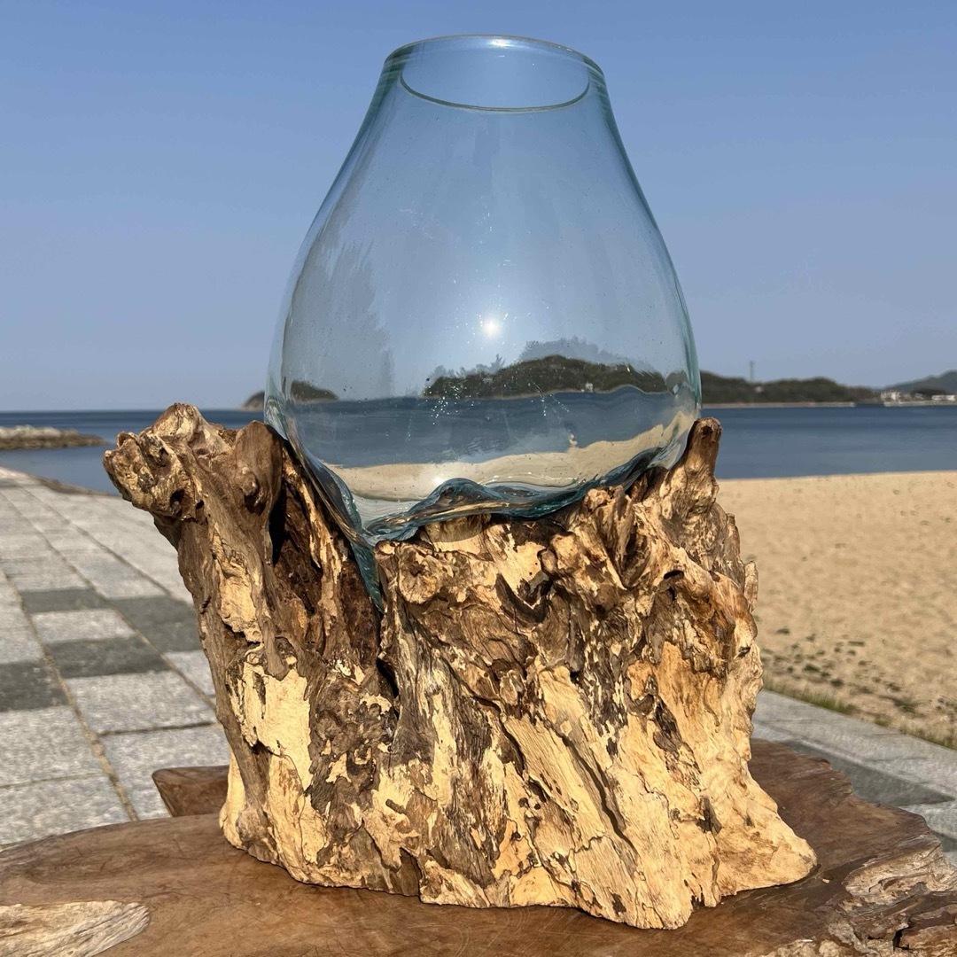 流木ガラスオブジェ大B 花瓶 金魚鉢 ガーデニング テラリウム 水槽