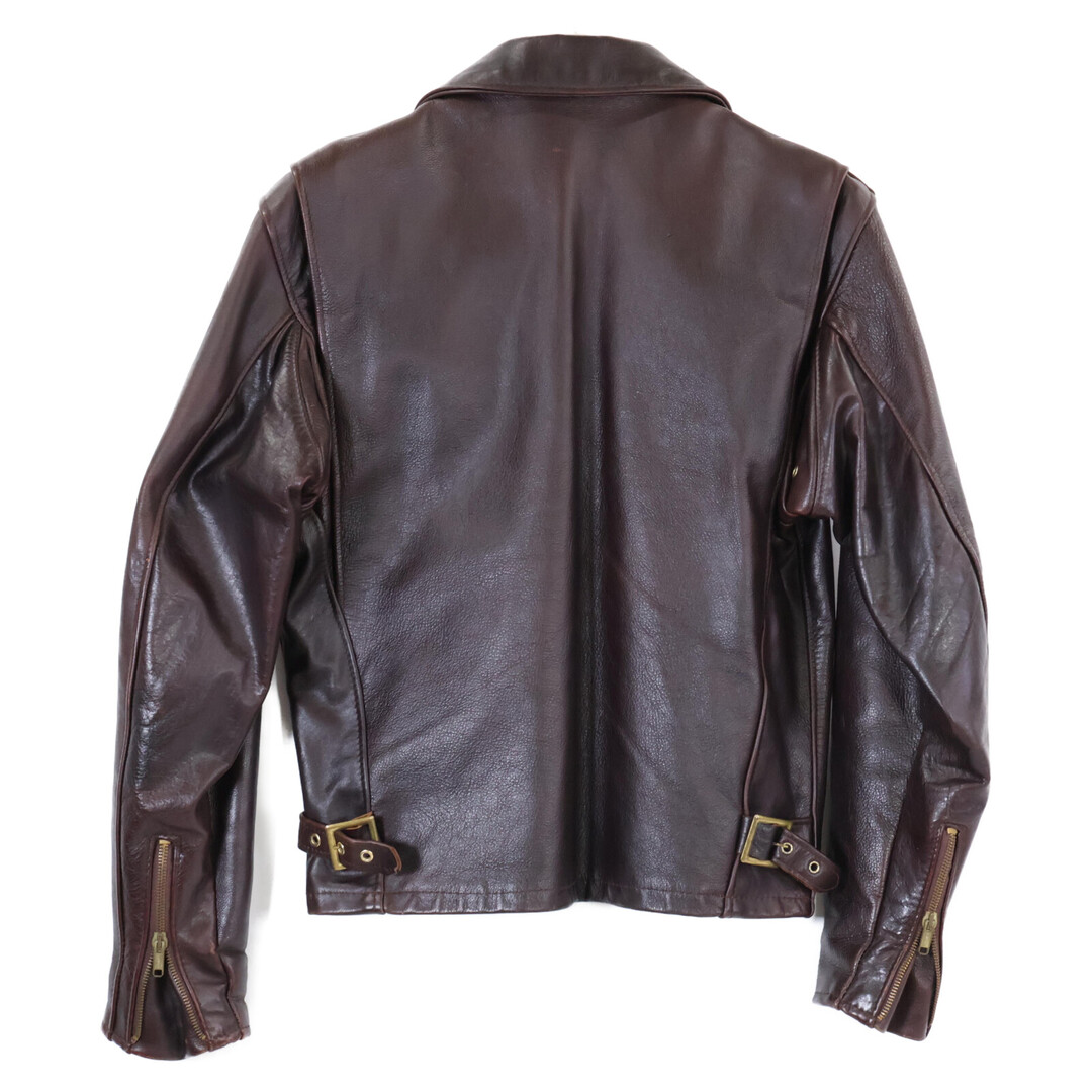 SCHOTT ショット642 襟付きシングルライダース サイズ34 こげ茶