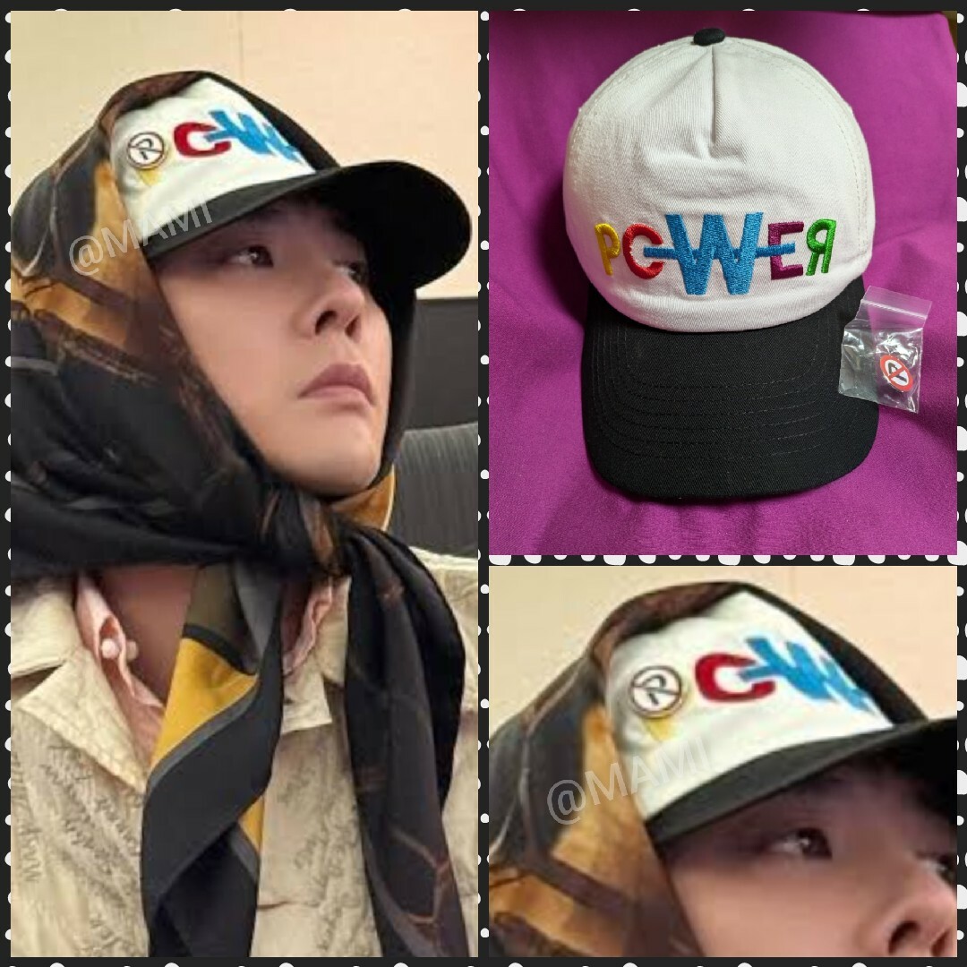 PEACEMINUSONE - 🩷G-DRAGON POWER キャップ /黒🩷ピンバッジ付き