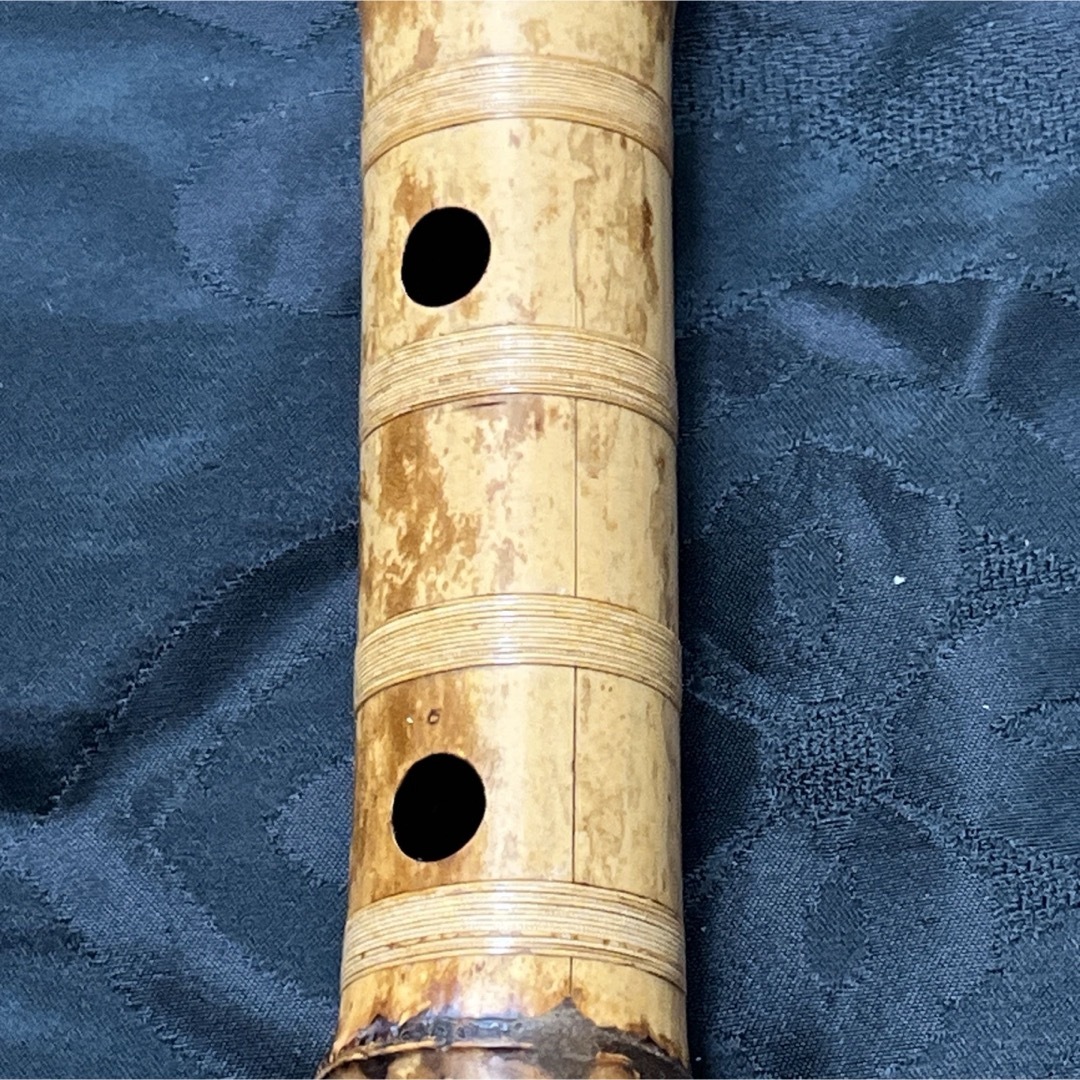 尺八 琴古流 二尺二寸管 中継ぎ 銀巻き 長尺管【音出し確認済み