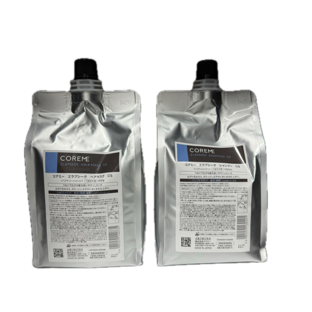 コアミー エラプシークCS シャンプー1000ml/マスク1000g詰替セット