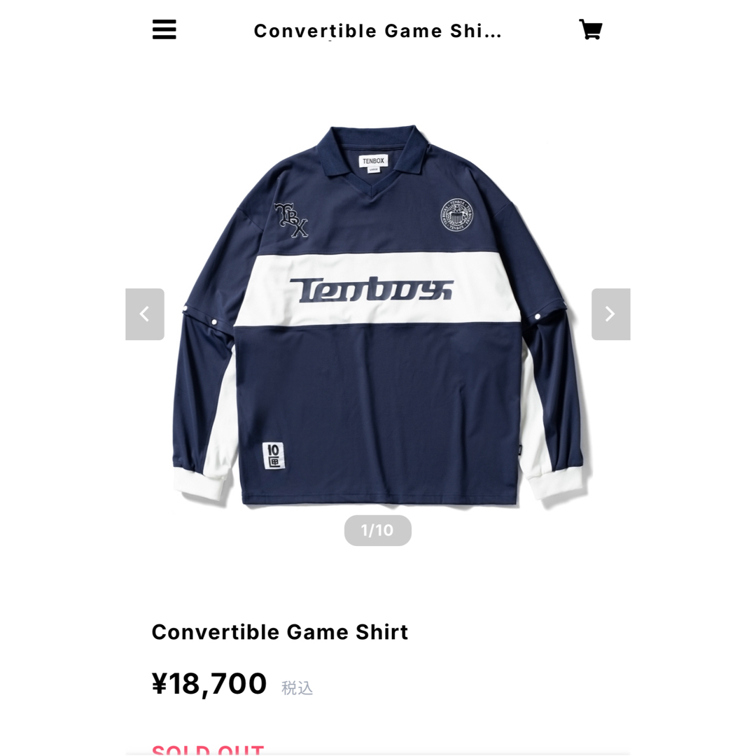 TENBOX 10匣 テンボックス Convertible Game Shirt