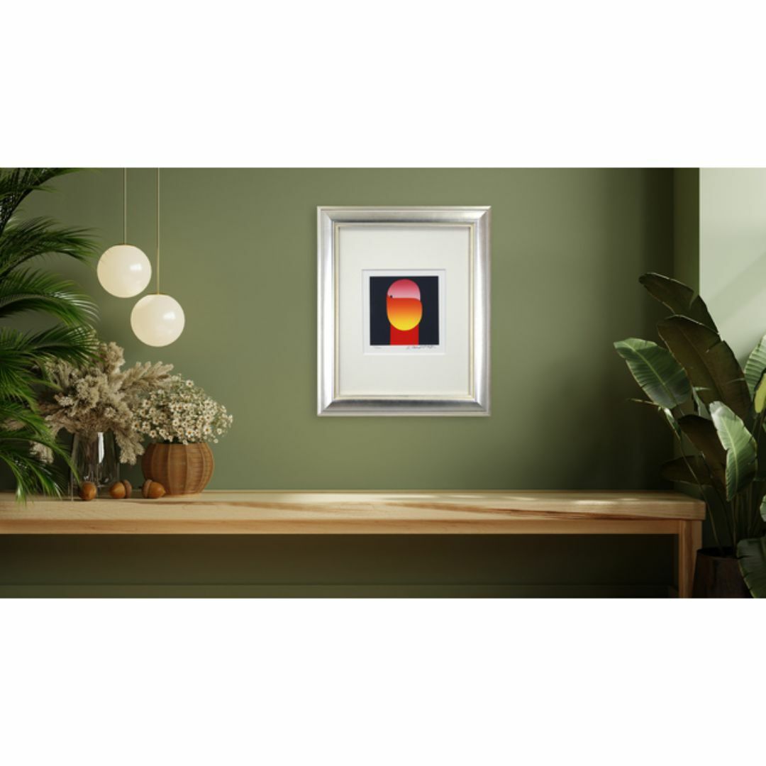 元永定正 「しろいひかりのあるかたち」 シルクスクリーン 版画 絵画