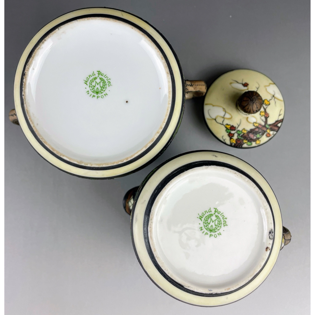 オールドノリタケ ウッドランド シュガーボウル クリーマー 一陳盛り