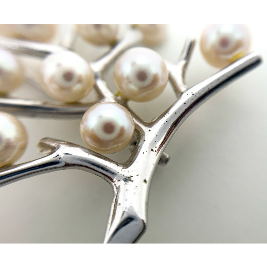 MIKIMOTO 幸福の木ブローチSサイズ silverベビーあこや MIKIMOTO 幸福