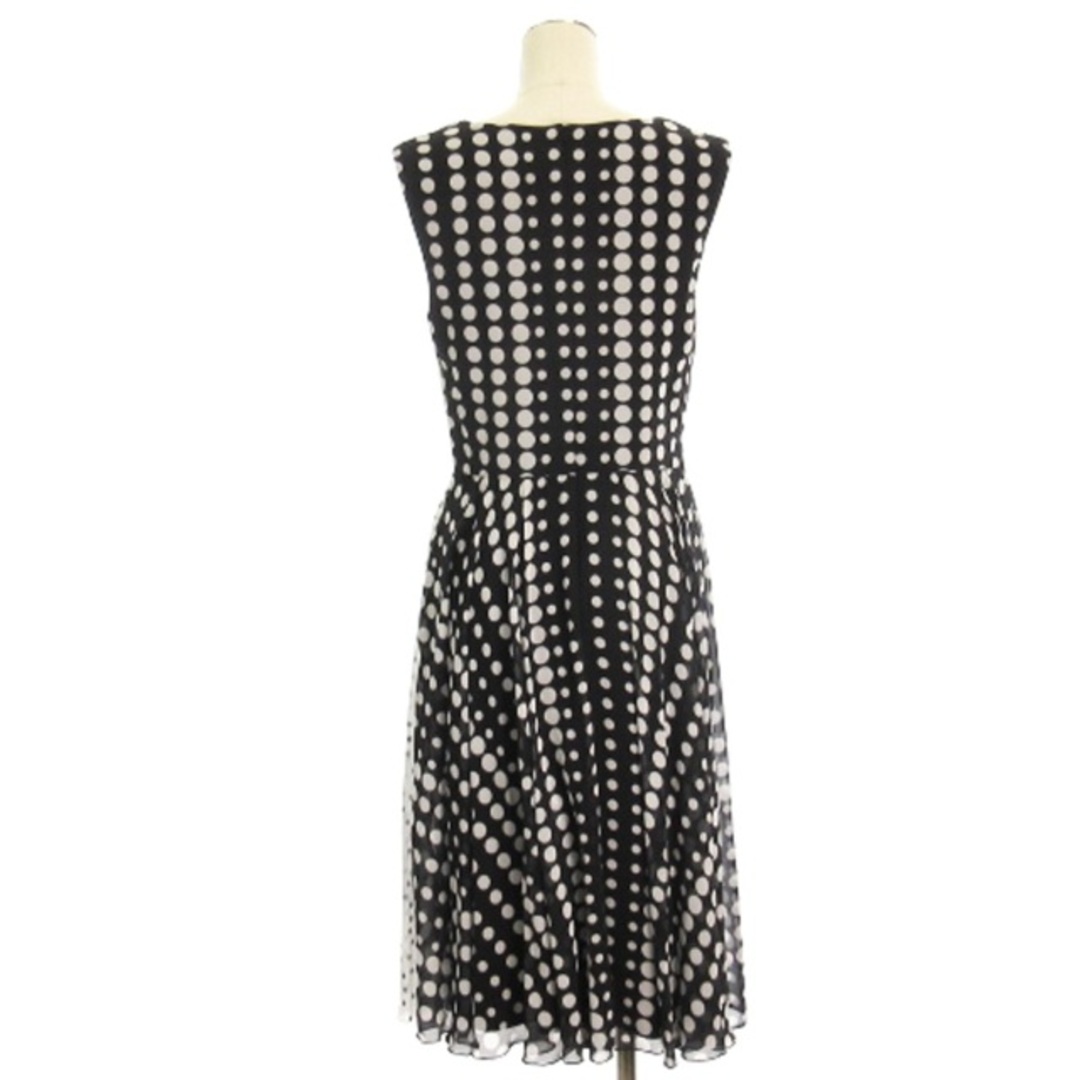 美品】タダシショージ 異素材切替 ノースリーブワンピース 2 黒 【公式