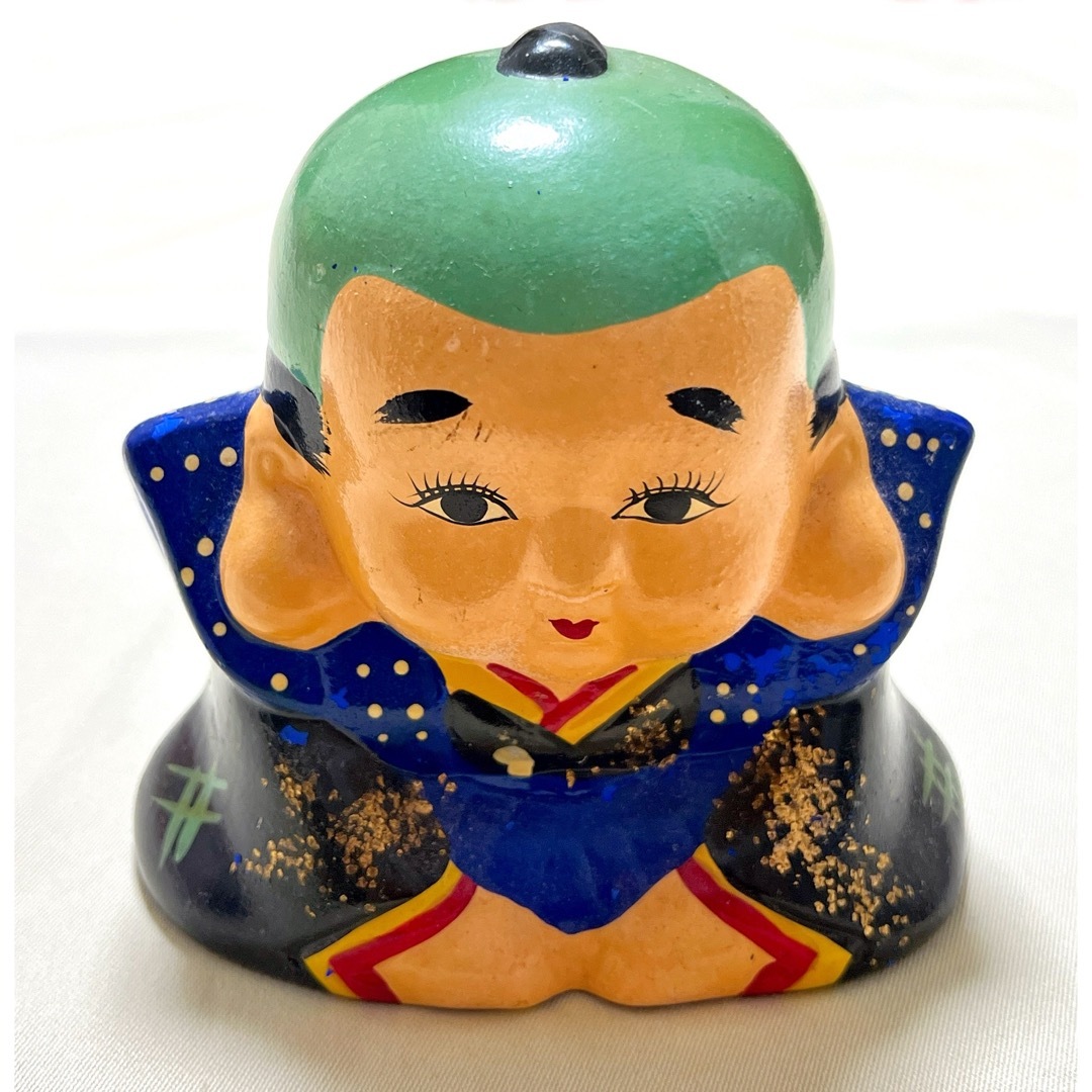 昭和レトロ 陶製 福助人形 貯金箱 置物 開運招福 商売繁盛 縁起物