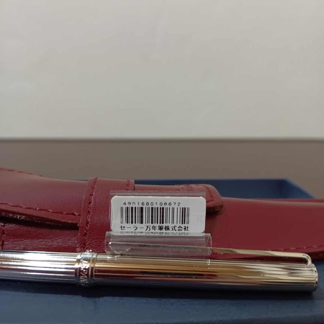 7-163 SAILOR セーラー シャレーナ万年筆 銀 ストライプ極細 18k